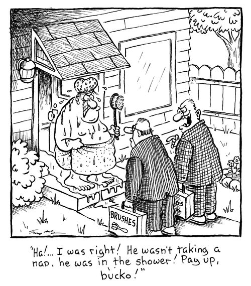Ha!...I was right! He wasn't taking a nap, he was in the shower!