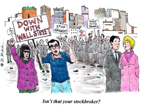 'Isn't that your stockbroker?'