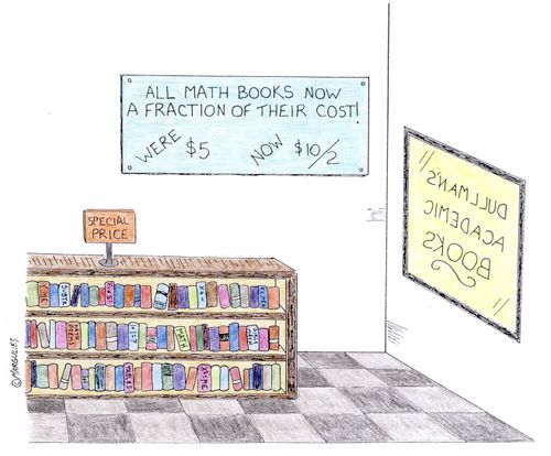Math books are a fraction of their cost
