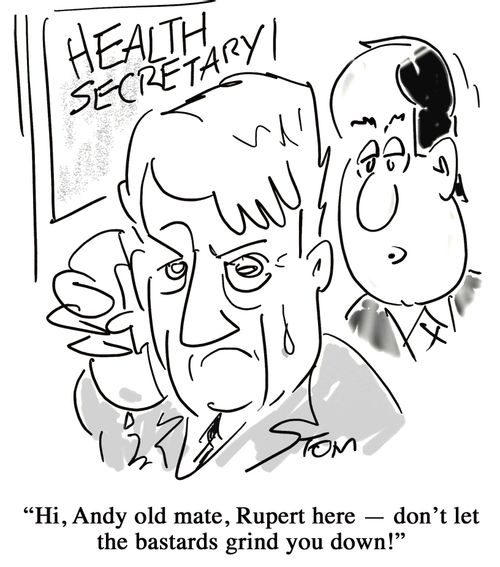Andrew Lansley gets friendly support from a certain media mogul.