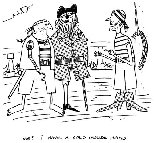'Me? I have a cold mouse hand.'
