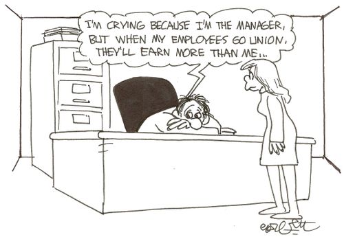 'I'm crying because I'm the manager, but when my employees go union, they'll earn more than me...'