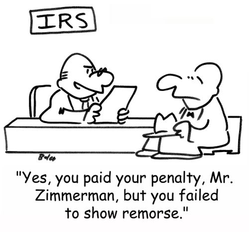 'Yes, you paid your penalty, Mr. Zimmerman, but you failed to show remorse.'