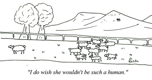 'I do wish she wouldn't be such a human.'