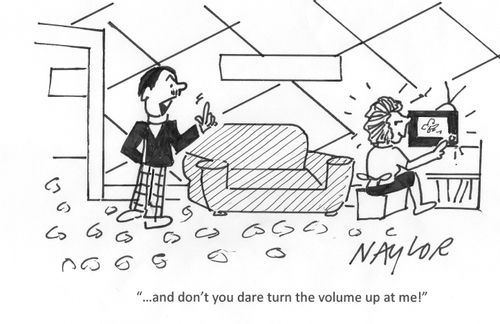 '...and don't you dare turn the volume up at me!'
