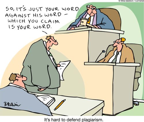It's hard to defend plagiarism.