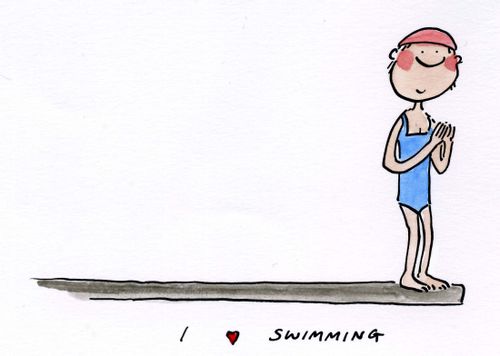 I love swimming.
