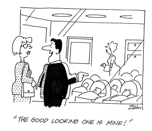 'The good looking one is mine!'