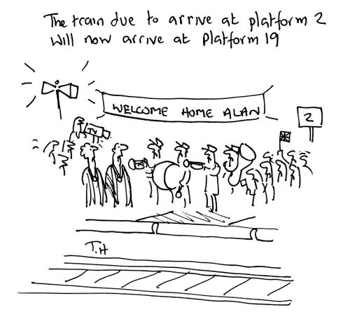 'The train due to arrive at platform 2 will now arrive at platform 19.'