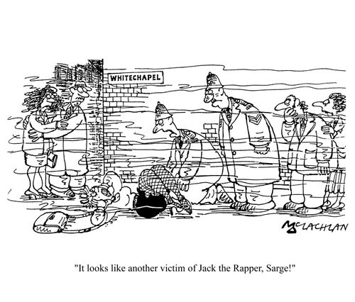 'It looks like another victim of Jack the Rapper, Sarge!'