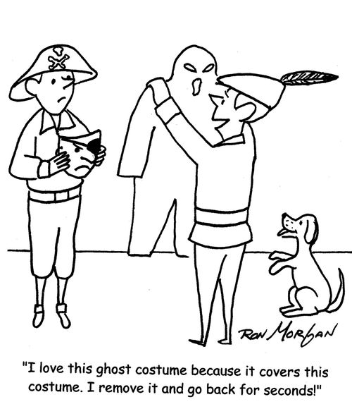 "I love this ghost costume because it covers this costume. I remove it and go back for seconds!"