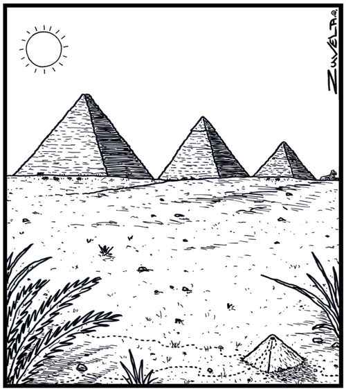 An Ant's nest in the form of a Pyramid