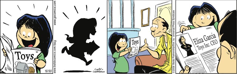 Gracie gets excited reading a toy catalogue when she realizes the CEO is a Latina.
