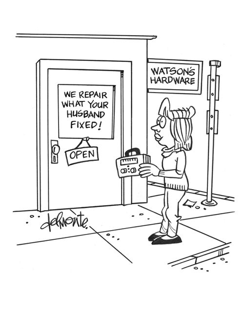 Watson's Hardware: We Repair What Your Husband Fixed.