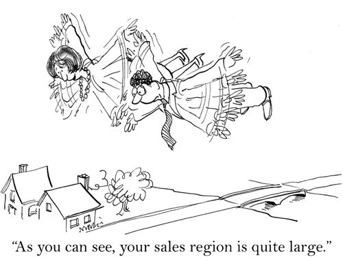 'As you can see, your sales region is quite large.'