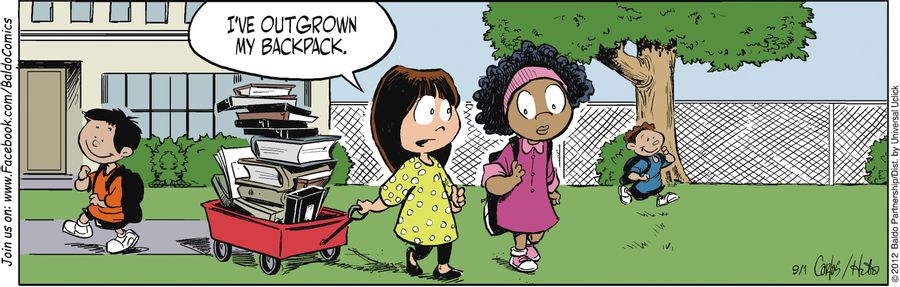 "I've outgrown my backpack."