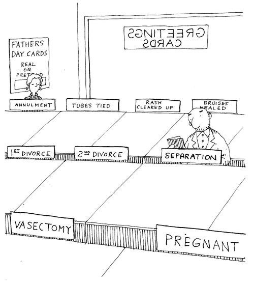 'Greetings cards' from 'annulment' to 'vasectomy'