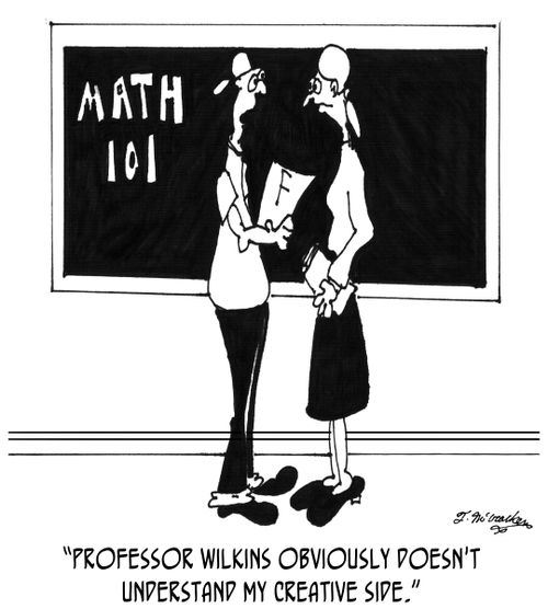 'Professor Wilkins obviously doesn't understand my creative side.'