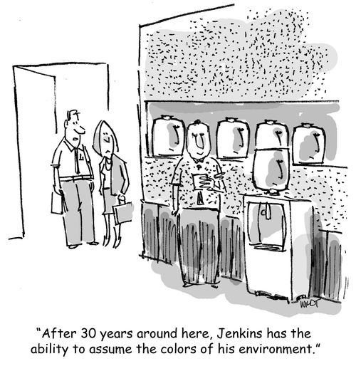 'After 30 years around here, Jenkins has the  ability to assume the colors of his environment.'