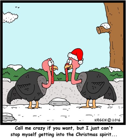 "Call me crazy if you want, but I just can't stop myself getting into the Christmas spirit..."
