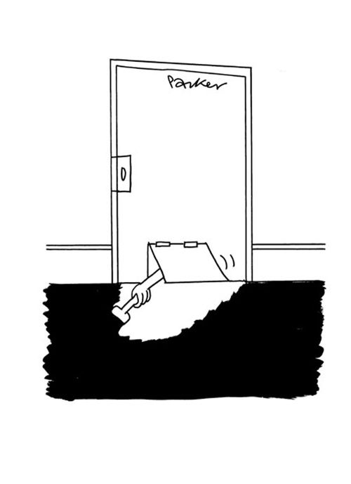 Painting into a corner.