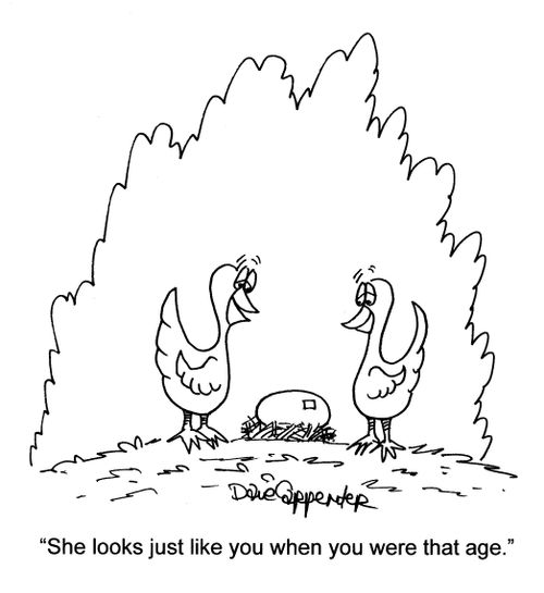 'She looks just like you when you were that age.'