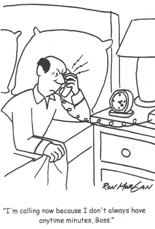 'I'm calling now because I don't always have anytime minutes, Boss.'