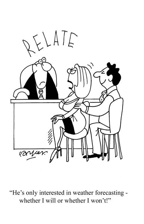 'He's only interested in weather forecasting, whether I will or whether I won't!'
