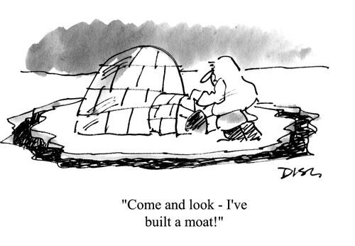 'Come and look - I've built a moat!'