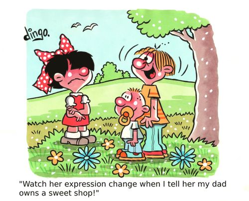 'Watch her expression change when I tell her my dad owns a sweet shop!'