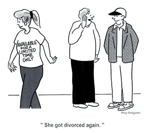 'She got divorced again.'