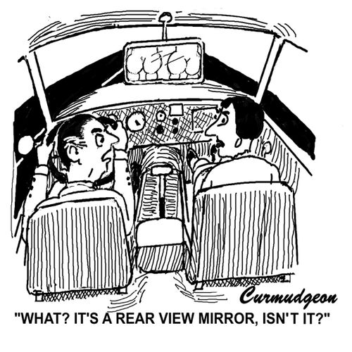 "What? It's a rear view mirror, isn't it?"