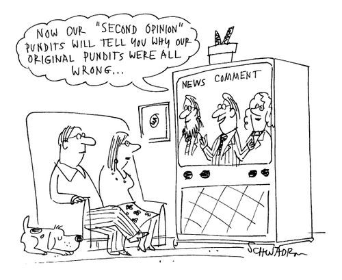 Now our 'second opinion' pundits will tell us why our original pundits were all wrong...