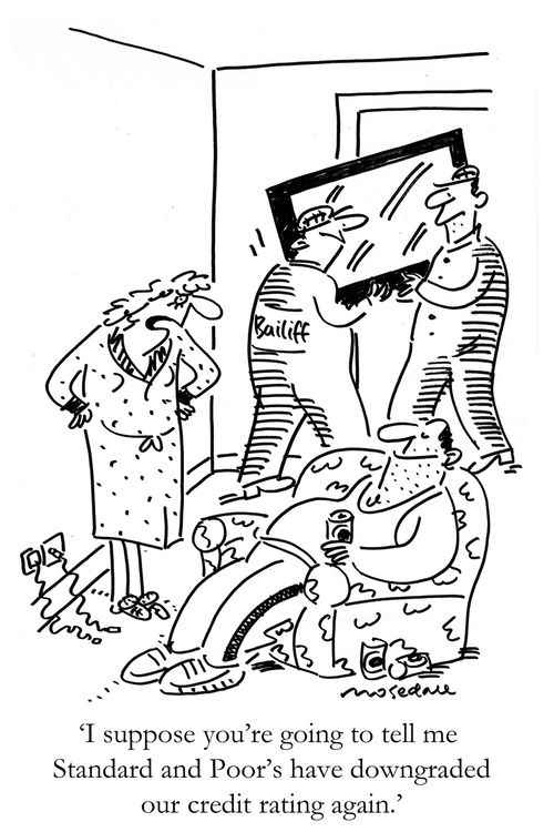 Downgraded credit rating.