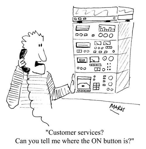 'Can you tell me where the ON button is?"