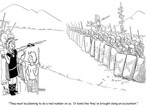 "They must be planning to do a real number on us.  It looks like they've brought along an accountant."