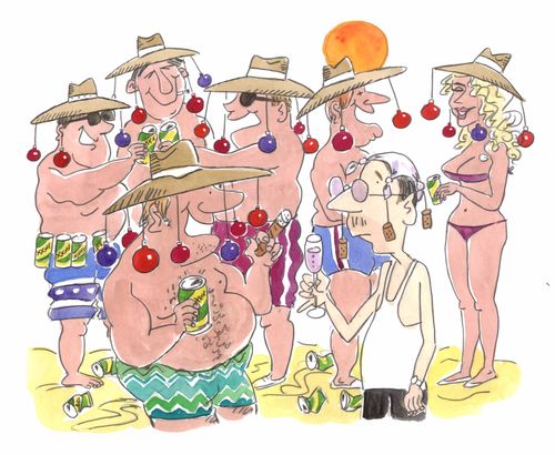 English man in Australia during christmas