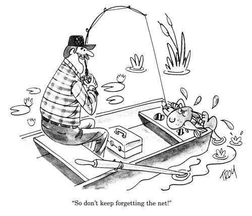 'So don't keep forgetting the net!'