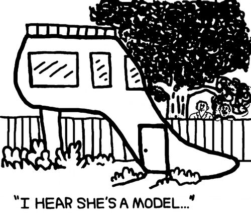 "I hear she's a model..."