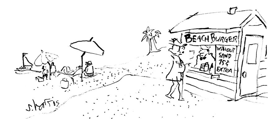 Beach Burger - without sand 75 cents extra.