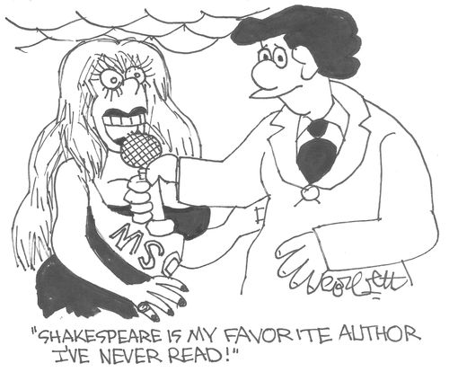 'Shakespeare is my favorite author I've never read!'