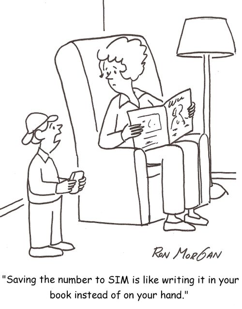 'Saving the number to SIM is like writing it in your book instead if writing it on your hand.'