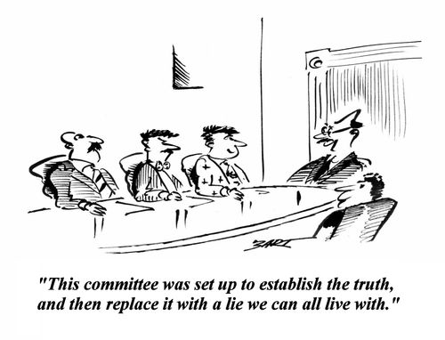 "This committee was set up to establish the truth, and then replace it with a lie we can all live with."