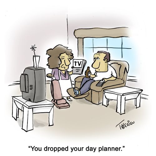 'You dropped your day planner.'