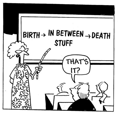 Stuff between birth and death