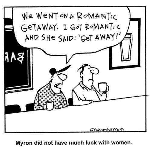 Myron did not have much luck with women.....