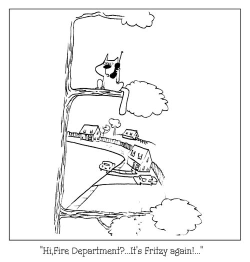 "Hi, Fire Department? It's Fritzy, again..."
