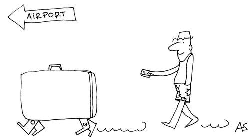 Walking Luggage.