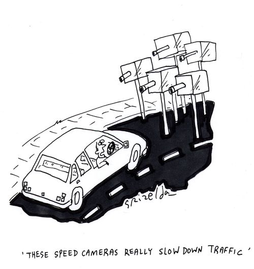 'These speed cameras really slow down traffic'