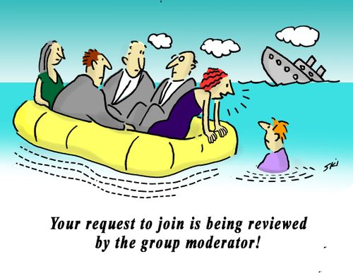 "Your request to join is being reviewed by the group moderator!"